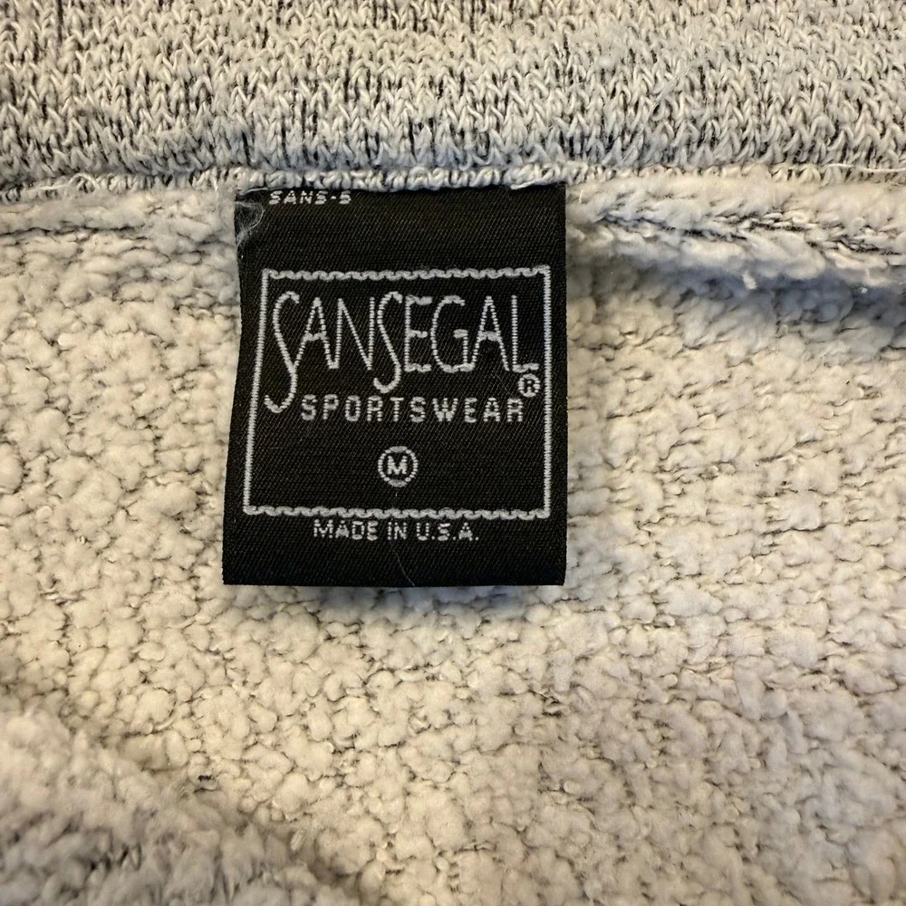 Sansegal Sportswear Park City 1/4 Zip Fleece Pullover Medium Gray Vintage USA